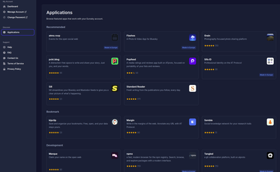 Le portail Eurosky propose tout un panel d'applications